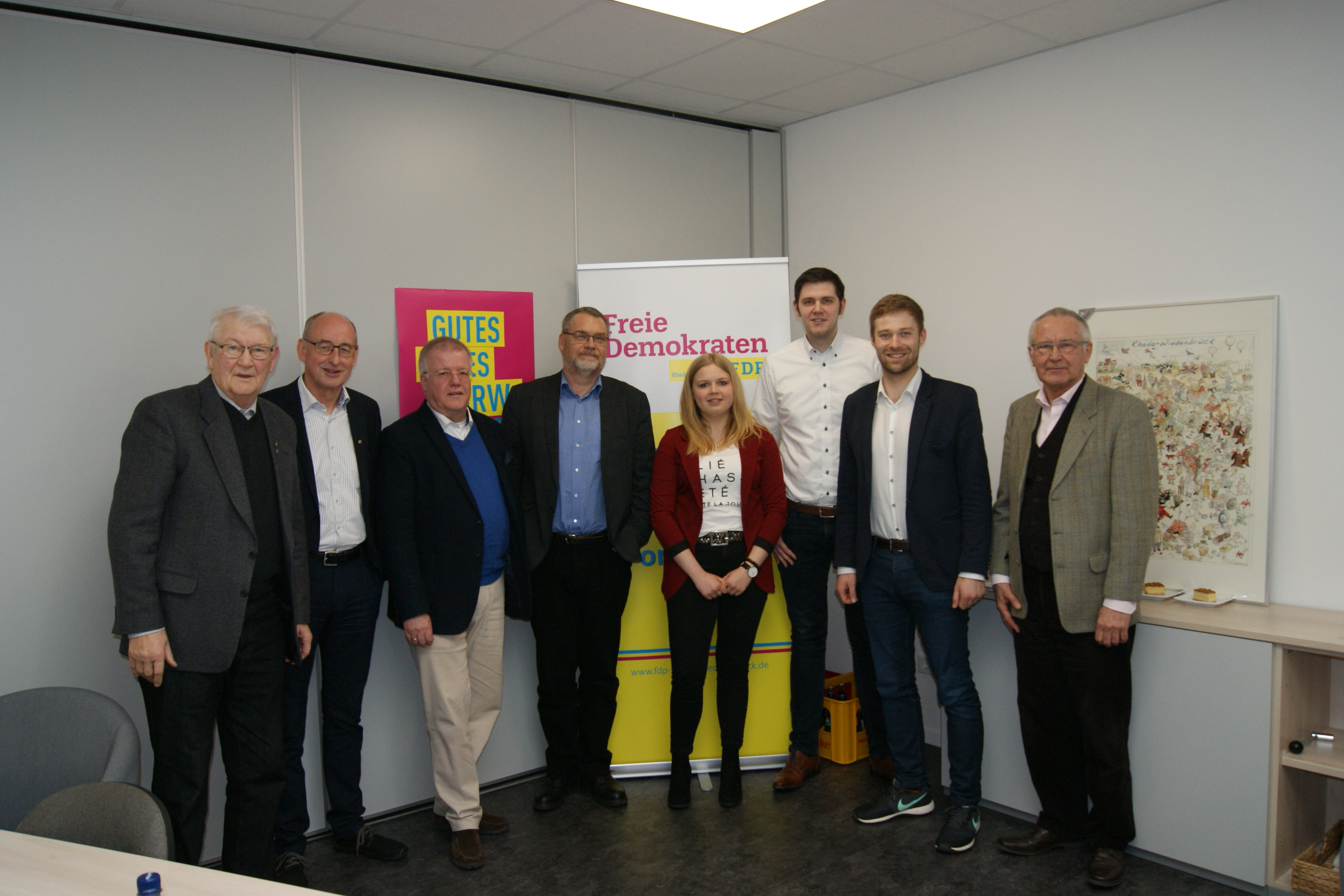 von links: Manfred Hegel, Hermann Ludewig, Dr. Ulrich Klotz, Matthias Hegel, Carola Oesselke, Patrick Büker, Philip Winkler, Ernst Sebbel