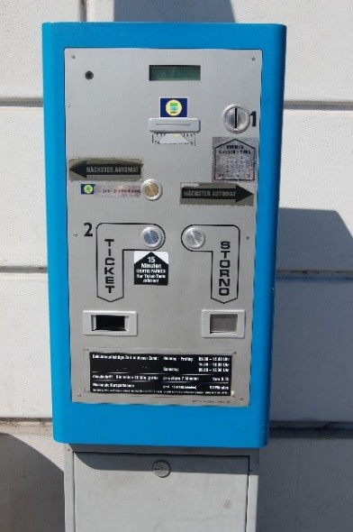 Parkscheinautomaten wie diesen gibt es in Wiedenbrück am Büschers Platz, scholes Mühle und an der alten Post