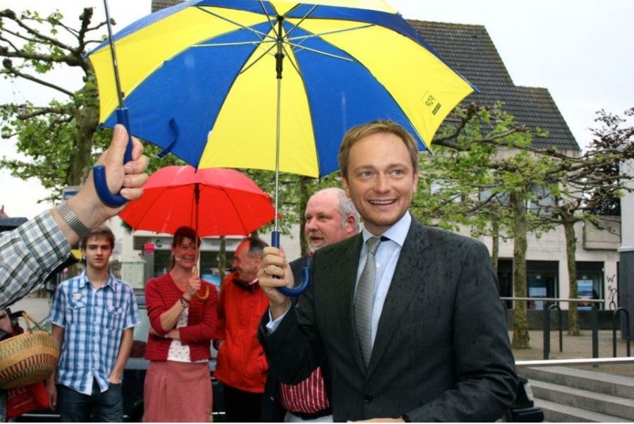 Christian Lindner bei einer Wahlkundgebung