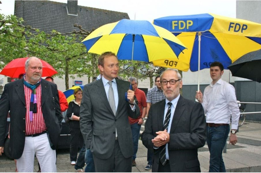 Christian Lindner bei einer Wahlkundgebung